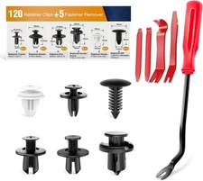 GOOACC 120PCS Car Bumper Push Retainer Clips & One Size, 120 + 5 Tools 