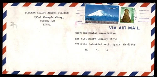 Mayfairstamps Korea Dongnam Health Jr College to USA Cover aaw_94315