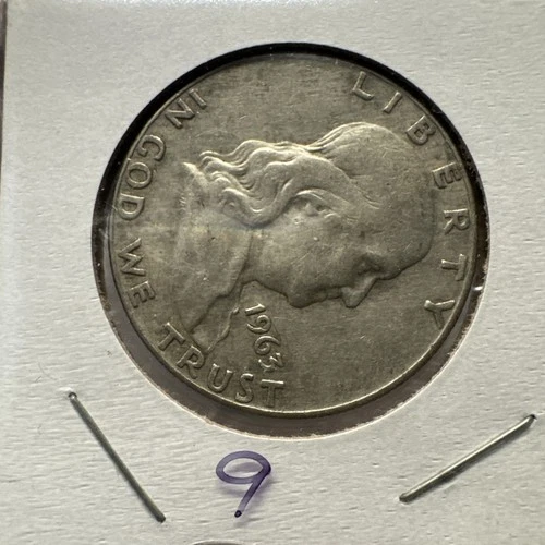FRANKLIN HALF DOLLAR, 1963-D, 90% SILVER
