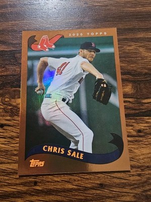 Chris Sale 2020 Topps Archives 2002 Design Orange Foilboard /75 #208 Red Sox