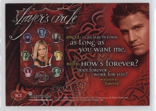 2003 Buffy the Vampire Slayer Connections Slayer's Circle Puzzle Angel #SC1 1d7a - Picture 2 of 3