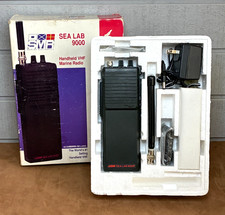 SMR Sea Lab 9000 Handheld VHF Marine Radio w/ Charger Accessories Original Box