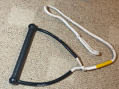 Vintage Water skiing Shockwave SKI TOW Single Handle Rope Handle boating 56”