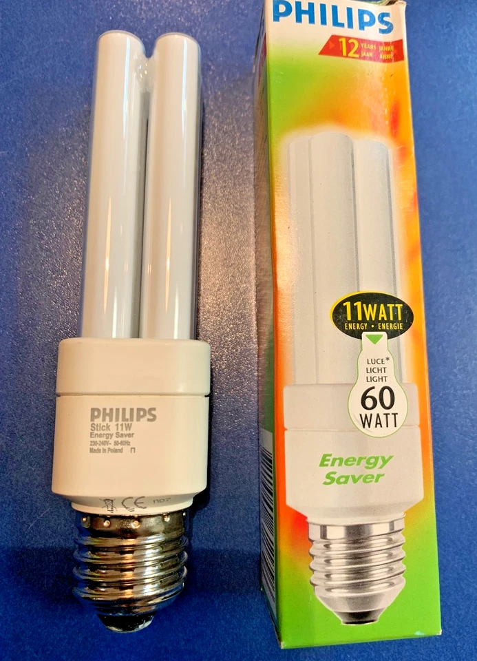 Philips LONGLIFE ELECTRONIC Lampe Éco 11 W E27 220-235 V 39 mm - Photo 1/1
