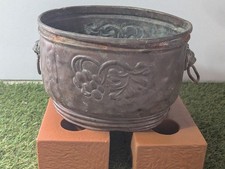 Used Copper Planter lionhead handles