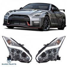 Fits 2008-2017 Nissan GTR GT-R Headlights Upgrade 2017+ Head Lamp