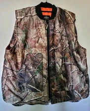 Red Head Mens Vest Camo Reversible Bone Dry Orange XL Mossy Oak Thinsulate