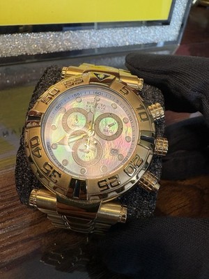 Invicta Reserve Subaqua Noma Quartz Chrono 500m 47mm Gold Steel Bracelet PARTS