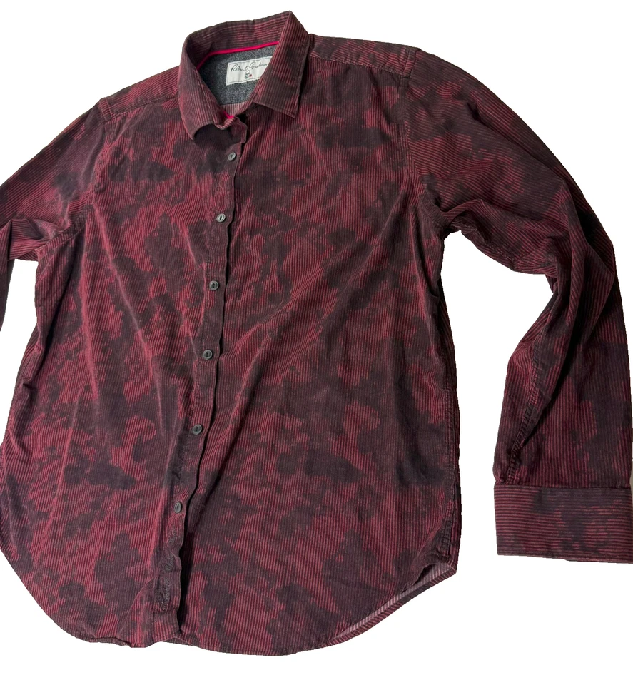 Robert Graham Nara Park Button Up Men's Shirt XL Red Black Classic Fit - Image 4 of 4