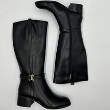 Tommy Hilfiger Women's Diwan 3 Riding Boots, Black, Size 10 M