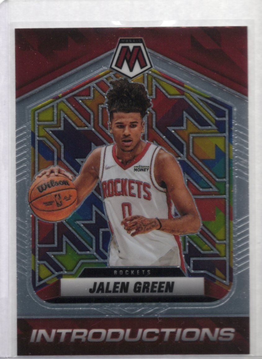 2021-22 Panini Mosaic Jalen Green RC Introductions Houston Rockets #1