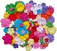 Mulberry Paper Flowers 100 PCS, Handmade Mixed Color Floral Embellishments for S