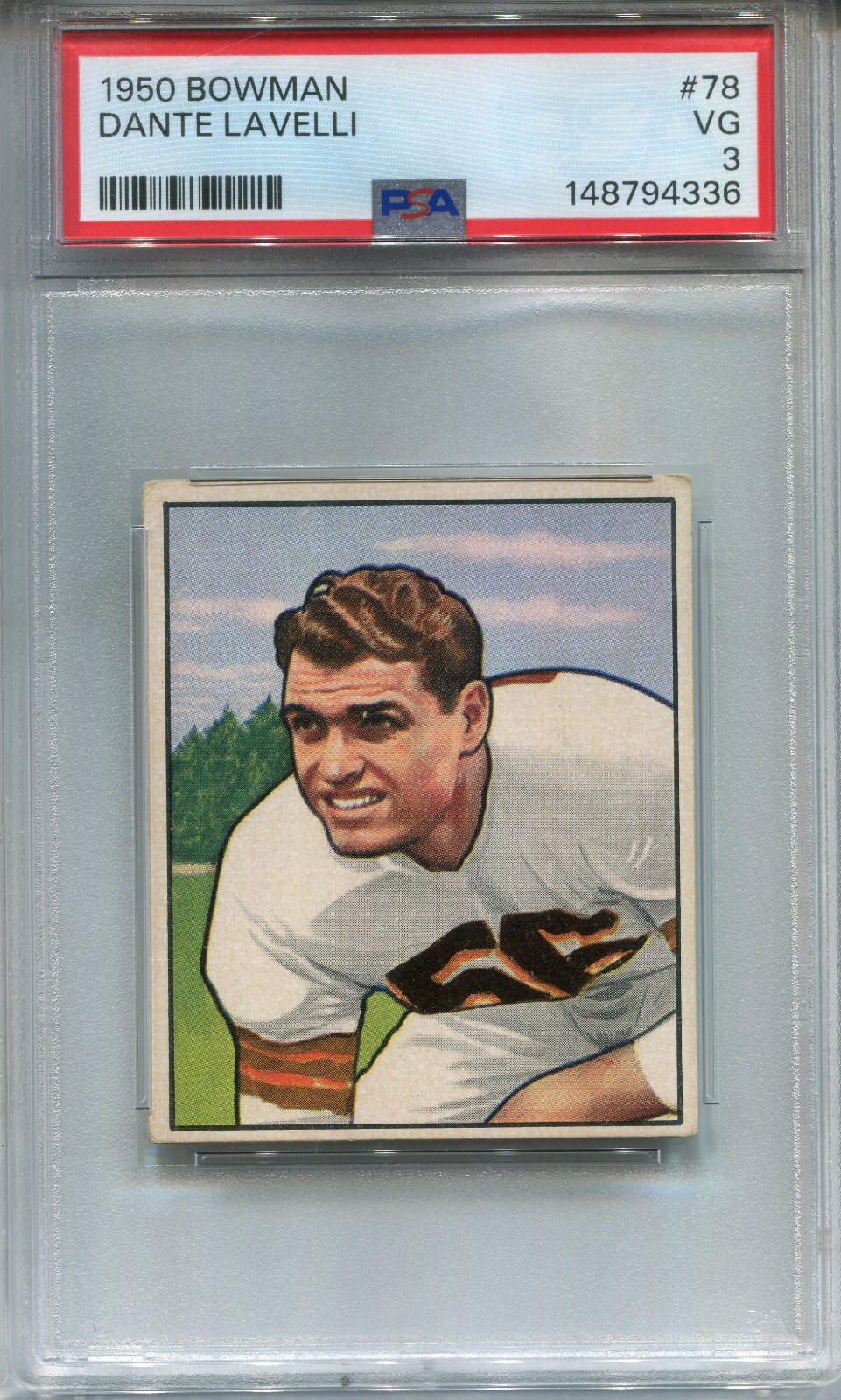 1950 Bowman #78 Dante Lavelli PSA 3 VG Cleveland Browns