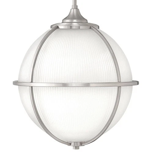Hinkley Pendant Odeon Medium Orb Pendant 15" Brushed Nickel - Picture 3 of 6