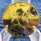 1962 Proof Franklin Half Dollar - Mirror Finish - 90% Silver - Light Toning - BU