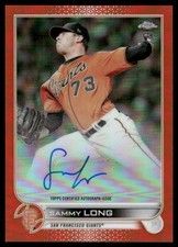 2022 Topps Chrome Rookie Autographs Orange Refractor RASL Sammy Long Auto /25 BB