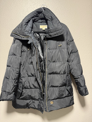 Michael Kors Black Hooded Insulated Puffer Jacket 2XL Mid-Length Winter