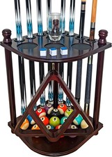 Pool Cue Rack Hold up to 8 Sticks &  Accessories. Floor Stand Pool Cue S
