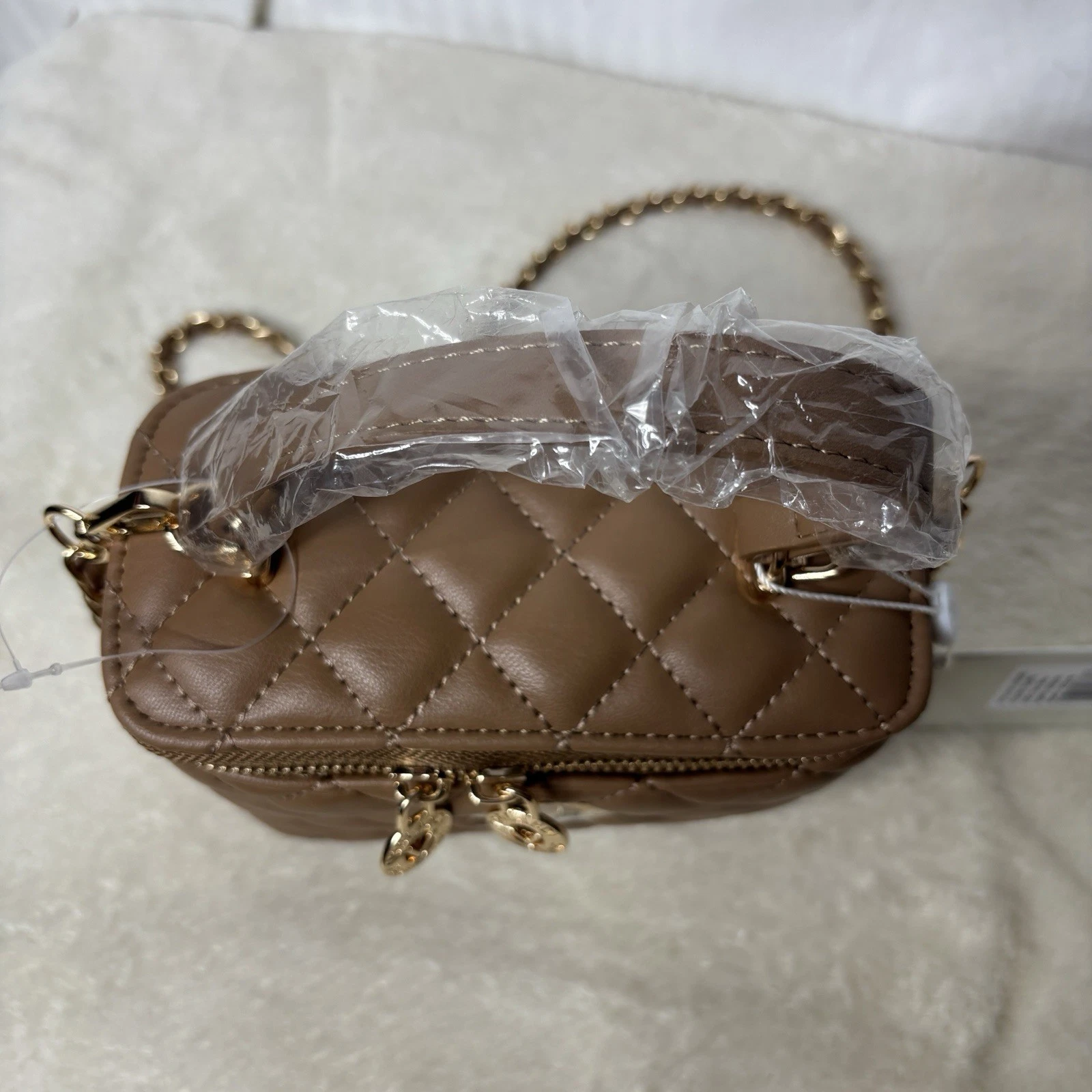 Valentino Orlandi Borsa Vanity Box Manico Superiore in Taupe (NUOVA) MSRP $330