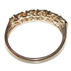 Estate Genuine Emerald Band Ring 14k Yellow  Gold Fine Jewelry Size 8 Stackable — photo 3