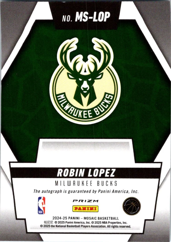 2024-25 Panini Mosaic #MS-LOP Robin Lopez Scripts Foto 2 de 2