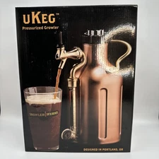 Growler Werks uKeg 64 Pressurized Copper Plated Growler IOB