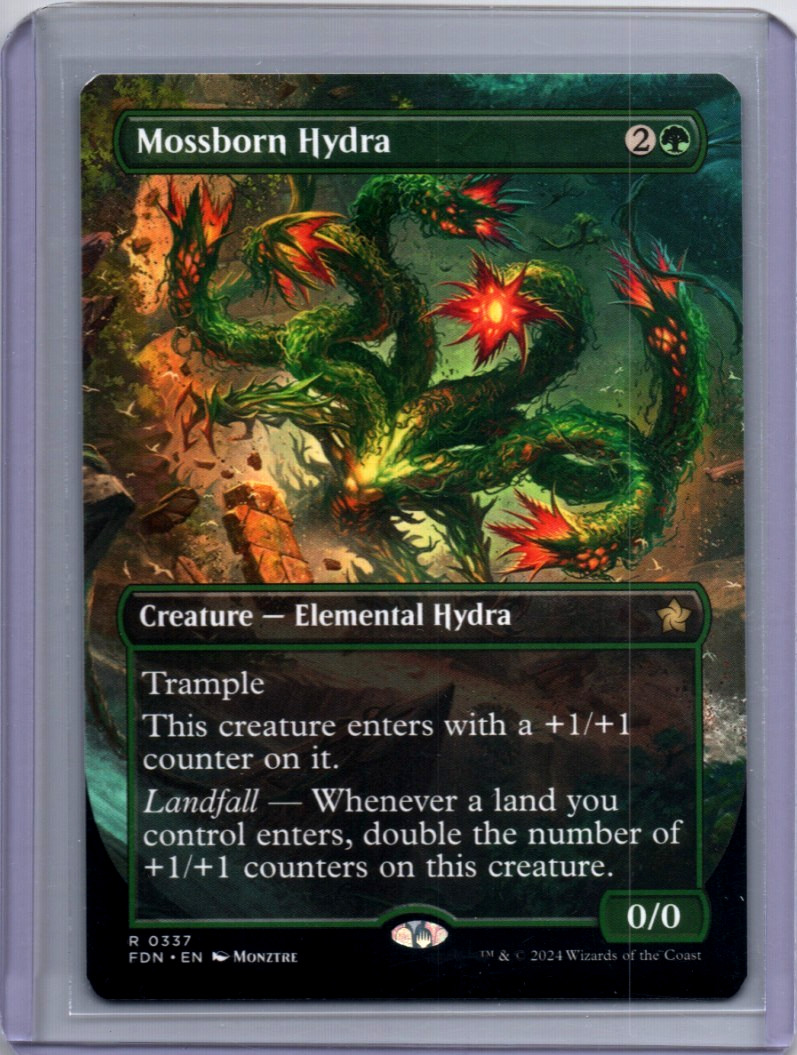 Magic Mossborn Hydra - #337 - Foundations - Borderless
