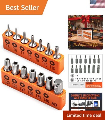 Precision Engineered 14-Piece Torx Bit Set | S2 Alloy Steel for Security Needs