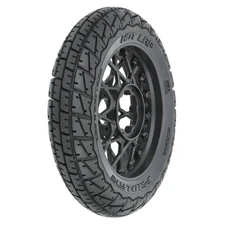 Pro-Line Racing Hot Lap S3 Motorcycle Front Tire Mounted on Black Supermoto