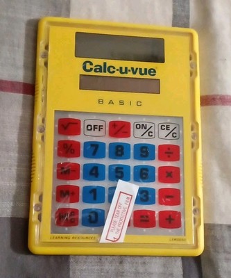 Transparent CALC-U-VUE Visualiser Calculator SOLAR POWER For Overhead Projector