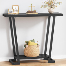Two-Tier Rustic Console Table for Entryways