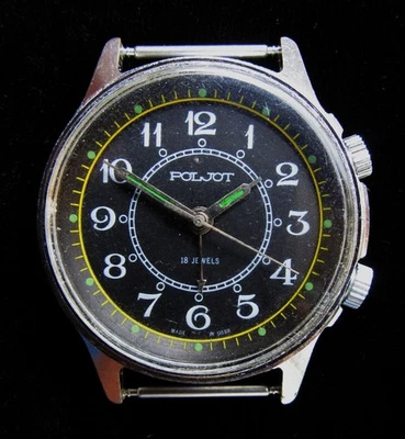 Vintage Sowjetisch Armbanduhr Watch UdSSR POLJOT ALARM. Cal.2612.1 - Bild 1 von 4