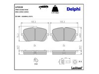 Delphi Bremsbelagsatz, Scheibenbremse LP3730 FüR Porsche