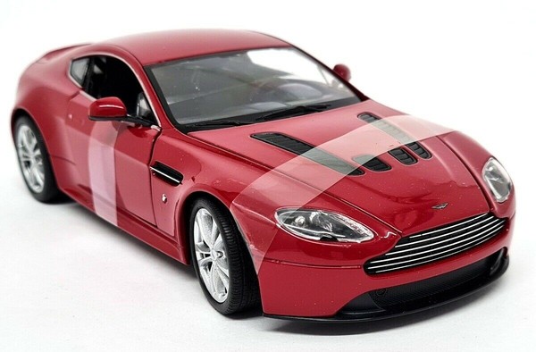 Nex 1/24-27 Aston Martin V12 Vantage Dark Red Diecast Scale Model Car-image