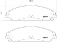 Brembo P 23 149 Bremsbelagsatz, Scheibenbremse For Chrysler Chrysler (Bbdc) Dodg