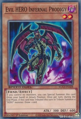 Evil HERO Infernal Prodigy MTG Speed Duel GX: Duelists of Shadows Common / Sh...