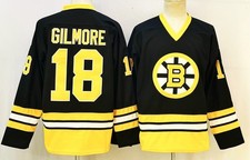 Men's Boston Bruins 18 Long Sleeve Top Stitched S-3XL