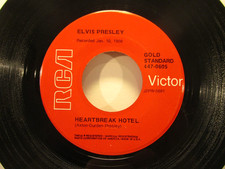 ELVIS PRESLEY - Heartbreak Hotel - I Was The One - 1970 RCA Victor 45 rpm