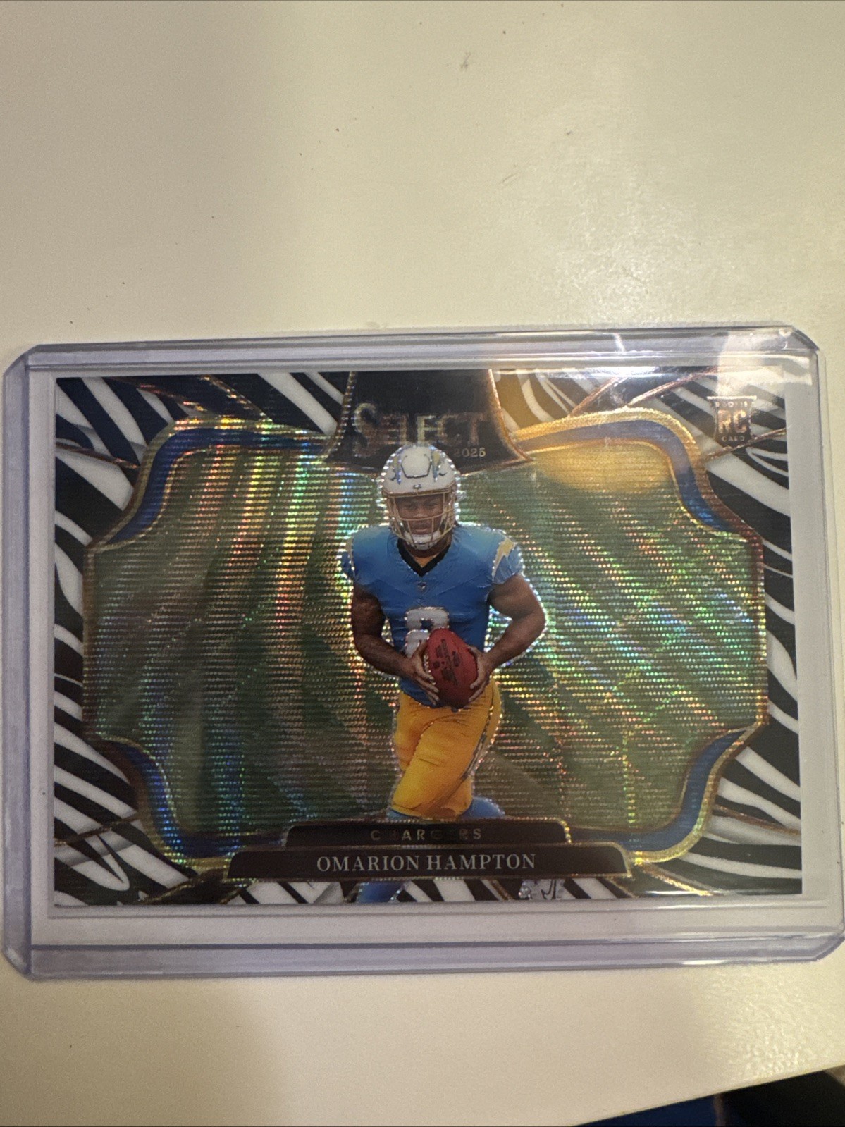 2025 Panini Select Omarion Hampton Zebra Field Level RC #402