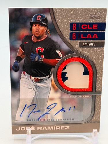 2026 Topps Series 2 José Ramírez Cleveland Guardians Auto Patch 1/1 Platinum