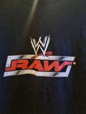 WWE Official 2005 RAW Logo Vintage T-Shirt Size XL Orton Triple H Benoit HBK JBL