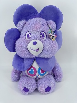 Care Bears Share Bear Plush Spring Flower Dress Up Purple 2025 Jumbo 30 Inches