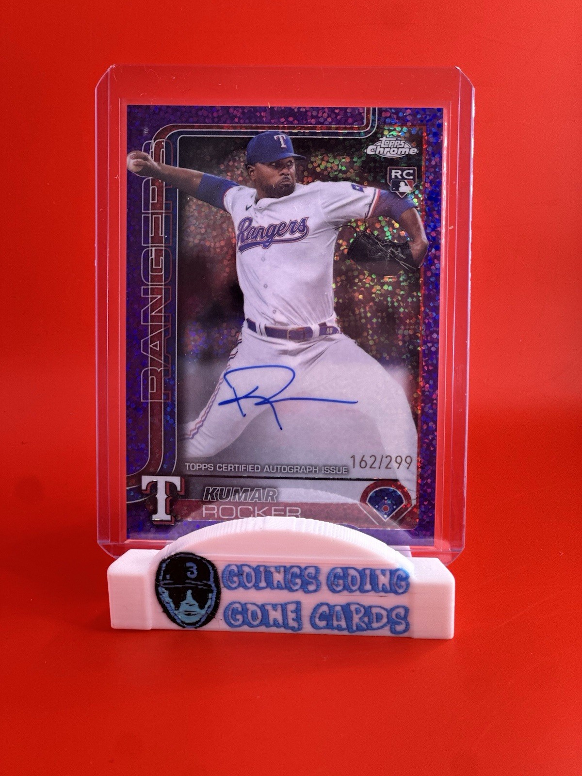 2025 Topps Chrome Kumar Rocker Rookie Auto RC Purple Speckle Refractor /299
