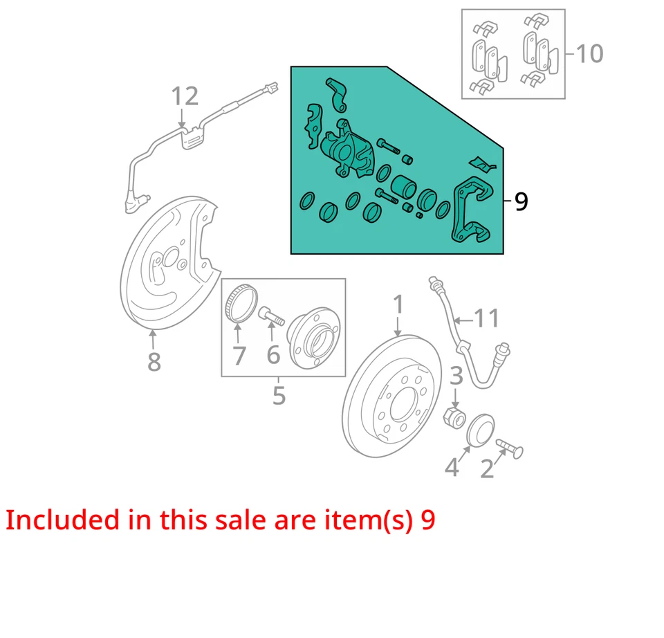 2005-2009 Kia Spectra Rear Passenger Right Brake Caliper NSLYW - Image 2 of 3