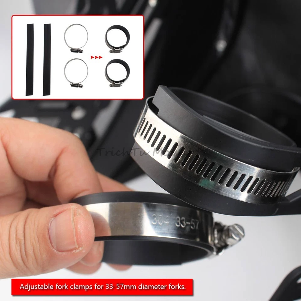 Carenado exterior y parabrisas universal negro mate para Honda Suzuki EE. UU. Foto 3 de 4