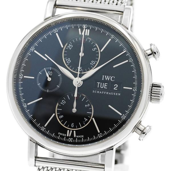 IWC SCHAFFHAUSEN PORTOFINO IW391030 42mm SS Black Dial Automatic #C242 image 6