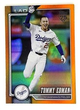 Topps 2026 Series 1 Tommy Edman Los Angeles Dodgers #222 Orange Parallel /25