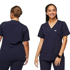 FIGS Catarina Scrub Top XS One Pocket Four-Way Stretch Anti-Wrinkle Medical