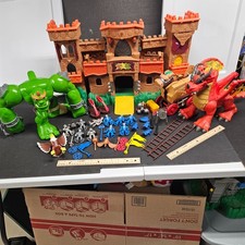 ENORME LOTE Imaginext CASTILLO DE GARRAS DE ÁGUILA con Caballeros Dragón Ogro Interactivo ¡FUNCIONA!