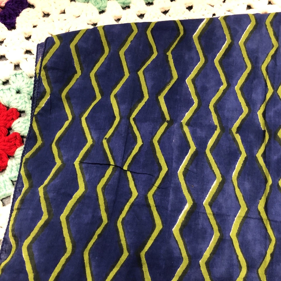 Bufanda Anokhi estampada en bloque a mano - Rayas - 15" x 72" - 100% algodón INDIA Foto 4 de 4